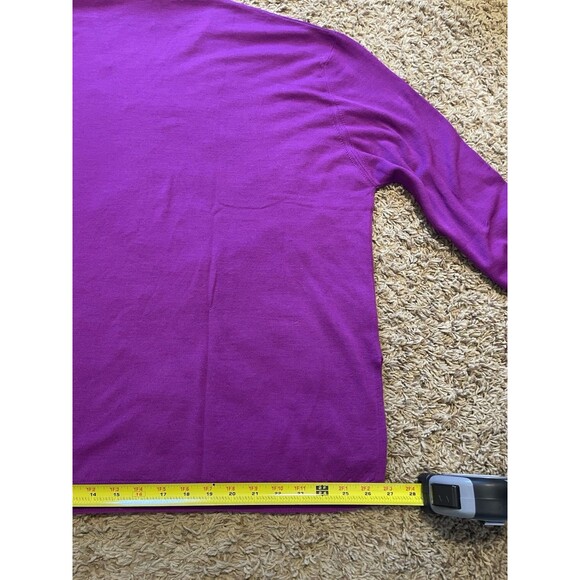 Pôles Maison Montagut 100% Wool V-Neck Sweater, Purple, Size XXL - Picture 8 of 11